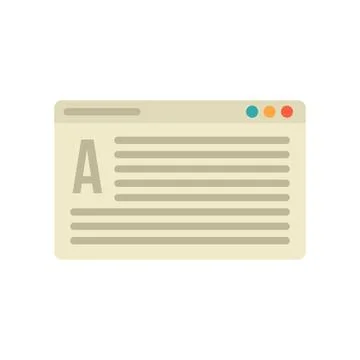 Foreign language web study icon flat isolated vector Stock Illustration