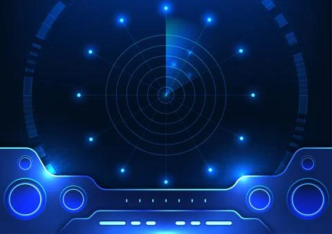 Foreign matter detection radar technology control screen background It is a.. 스톡 일러스트