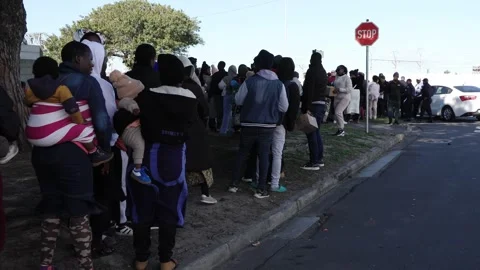 Foreign nationals queue for repatriation Video stock 339501190
