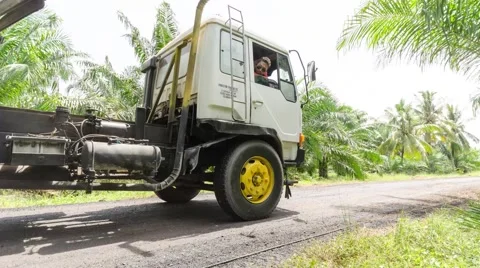 Foreign Worker Working On Rural Road Construction, Stock Timelapse Footage Stock Footage 53239575