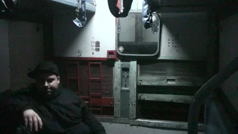 Foreigner On An Indian Railways Sleeper Train In India Stock Footage 159167416