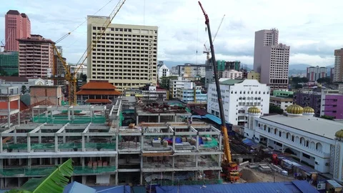 Foreigner worker at construction site Stock Footage 104762661