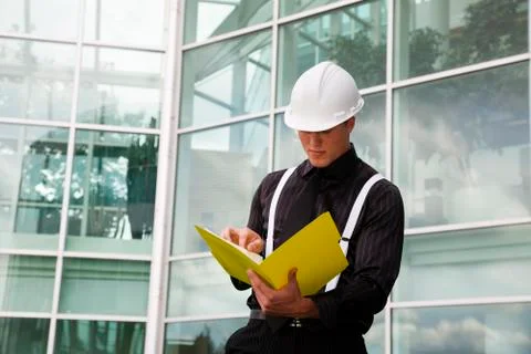 Foreman with file Stock Photos