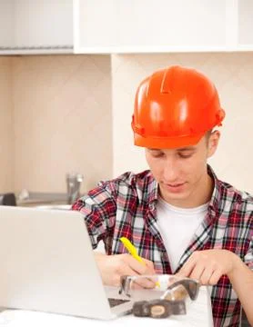 Foreman makes the calculations Foto stock