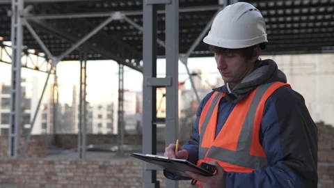 Foreman makes the inspection of work performed Stock Footage 147732793