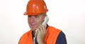 Foreman Smile Technical Person Engineer Landline Phone Talking Agree Discussion 4k or 4k+ Resolution