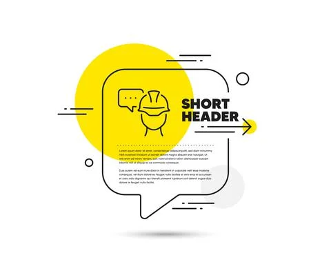Foreman talk line icon. Engineer or architect sign. Vector Stock Illustration