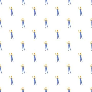 Foreman worker with blueprint uniform pattern Illustrazione stock