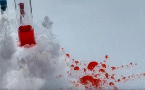 Forensic Analysis in Action Test Tube, Blood, and Criminology (1) Stock Photos