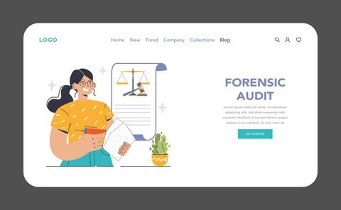 Forensic Audit concept. Flat vector illustration Stock Illustration