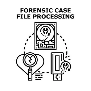 Forensic data analysis and digital repair service Stock Illustration
