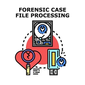 Forensic data analysis and digital repair service Stock Illustration