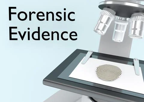 Forensic Evidence concept Stock Illustration