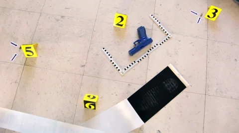 Forensic evidence on the crime scene reconstruction Stock Footage