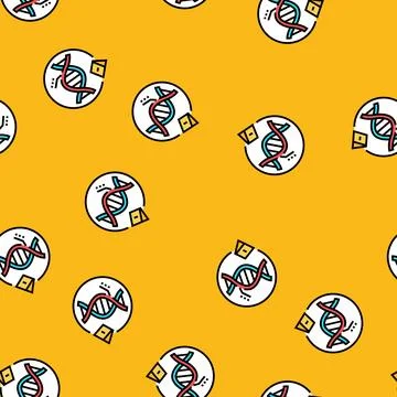 Forensic evidence crime vector seamless pattern Stock Illustration