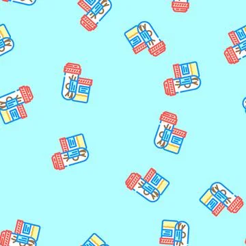 Forensic evidence crime vector seamless pattern Stock Illustration