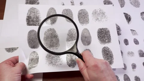 Forensic fingerprint analysis Stock Footage 303886824