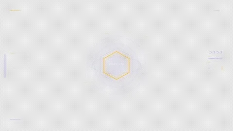 Forensic HUD Hex Spinner Gear: Display : 4K Alpha Stock Footage 332935078
