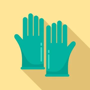 Forensic lab gloves icon, flat style イラスト素材