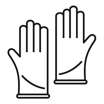 Forensic lab gloves icon, outline style 스톡 일러스트