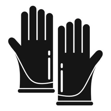 Forensic lab gloves icon, simple style 스톡 일러스트