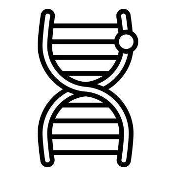 Forensic laboratory dna research icon, outline style 스톡 일러스트