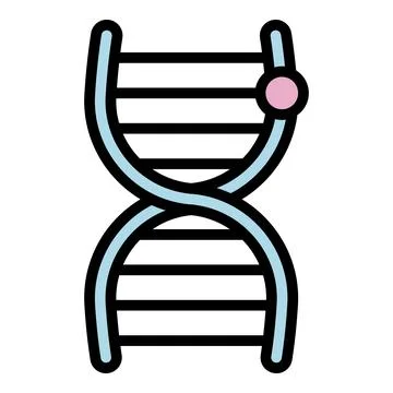Forensic laboratory dna research icon, outline style Illustrazione stock