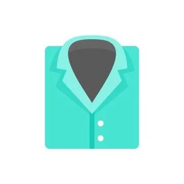 Forensic laboratory shirt icon, flat style Illustrazione stock