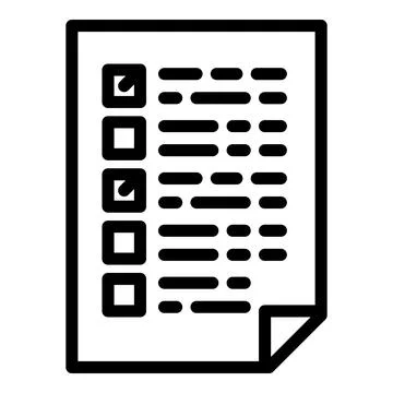 Forensic laboratory test paper icon, outline style Stock Illustration