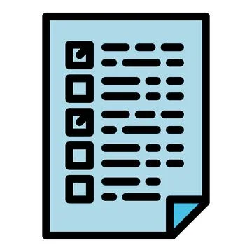Forensic laboratory test paper icon, outline style 库存插图