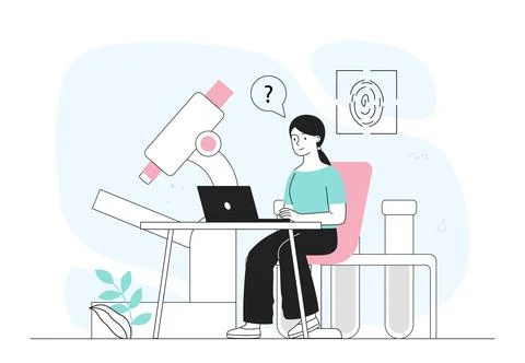 Forensic medical examination vector simple Stock Illustration
