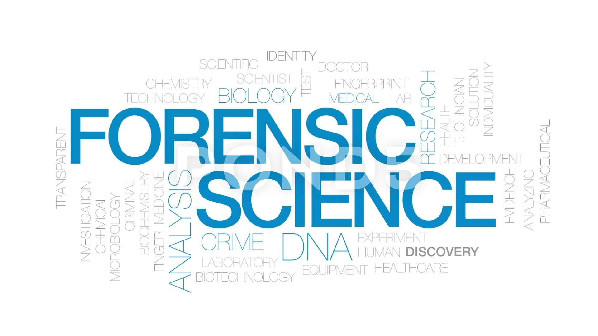 Forensic science animated word cloud, te... | Stock Video | Pond5