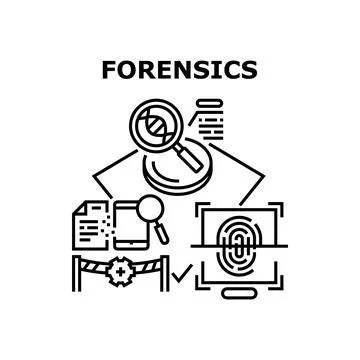Forensics Analyzing Vector Concept Illustration Stockillustratie