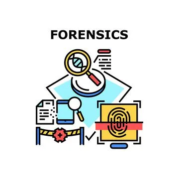 Forensics Analyzing Vector Concept Illustration Stockillustratie