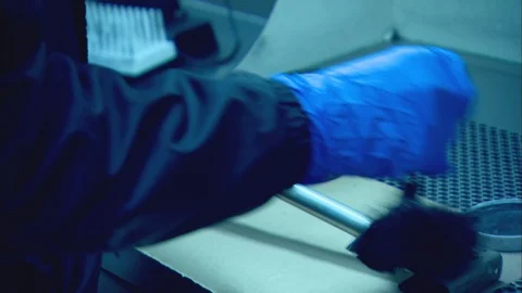 Forensics Dusting Metal Rod for Fingerprints HD Video Stock Footage 89875799
