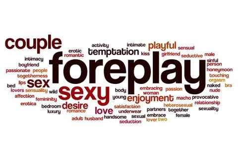 Foreplay word cloud concept Stock Illustration