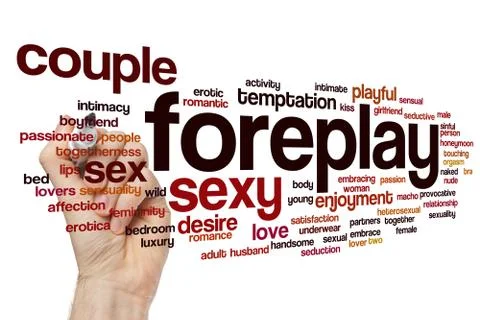 Foreplay word cloud concept Stock Illustration