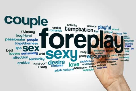 Foreplay word cloud concept Stock Illustration