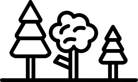 Fores Line Icon Design Stock Illustration