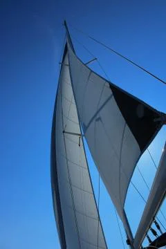 Foresail and mainsail Stock Photos