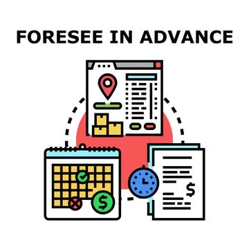 Foreseeing business strategy and planning operations in advance Stock Illustration