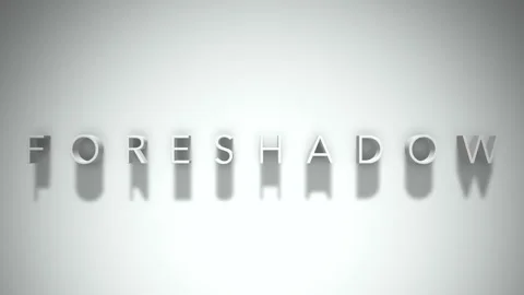 Foreshadow 3D title animation with shadows on a white background Stock Footage 297388909