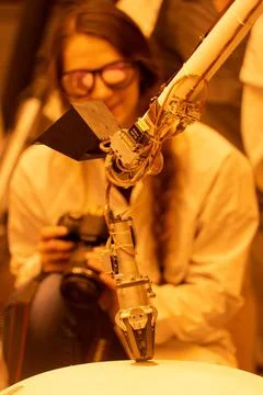 ForeSight, a fully functional, full-size model of NASA s InSight lander, g... 写真素材