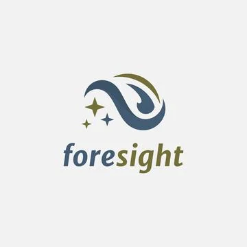 Foresight logo design vector. Eye vision symbol template. Stock Illustration