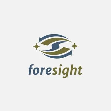 Foresight logo design vector. Eye vision symbol template. Stock Illustration
