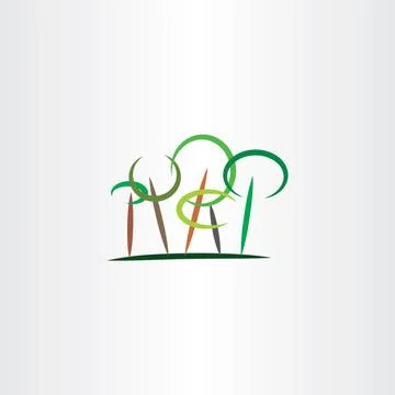 Forest abstract vector icon illustration Stock-Illustration