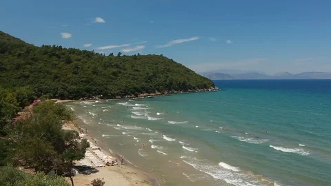 Forest and the beach Stock Footage 69714098