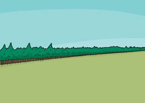 Forest and Field Stock Illustration