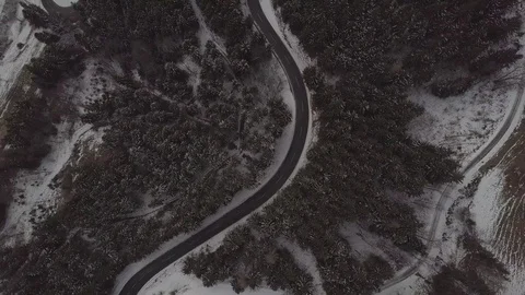 Forest and mountains in the snow, Austria, Alpine landscape Stock Footage 85147247