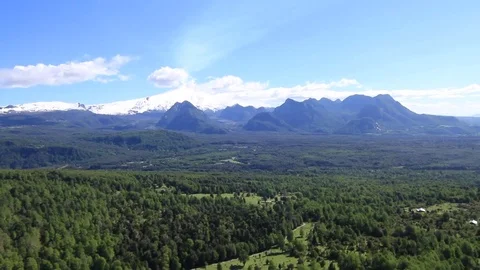 Forest and snowy mountain Stock Footage 77052921